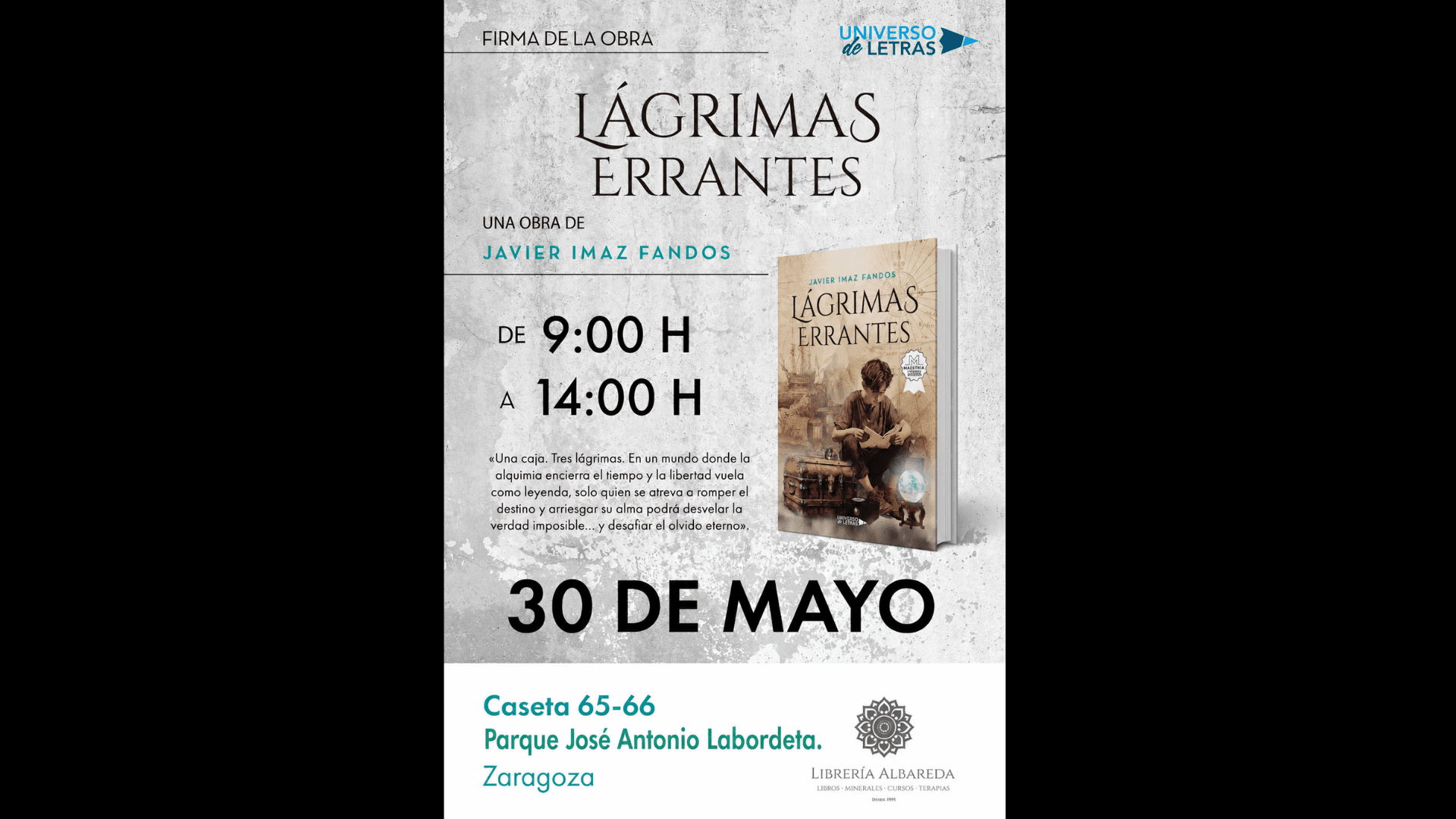 Cartel del Día del Libro en Zaragoza